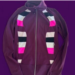 Lululemon Athletica Purple Bomber Jacket with Pink Accents